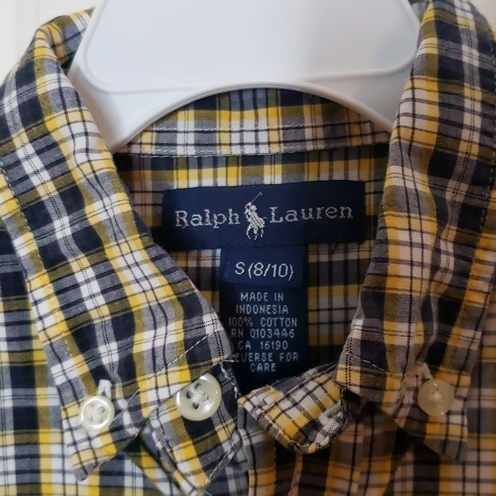 Ralph Lauren Plaid Short Sleeve Shirt Size S